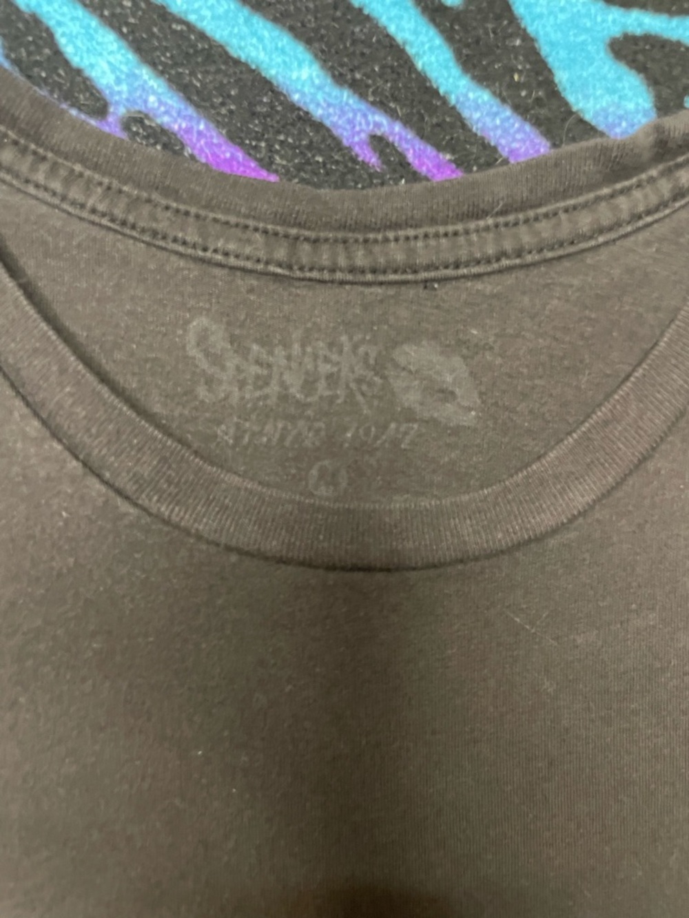 Y2k grunge goth rare 2000s Hustler Hollywood "Fucking Fabulous" Black Baby Tee - Picture 3 of 3